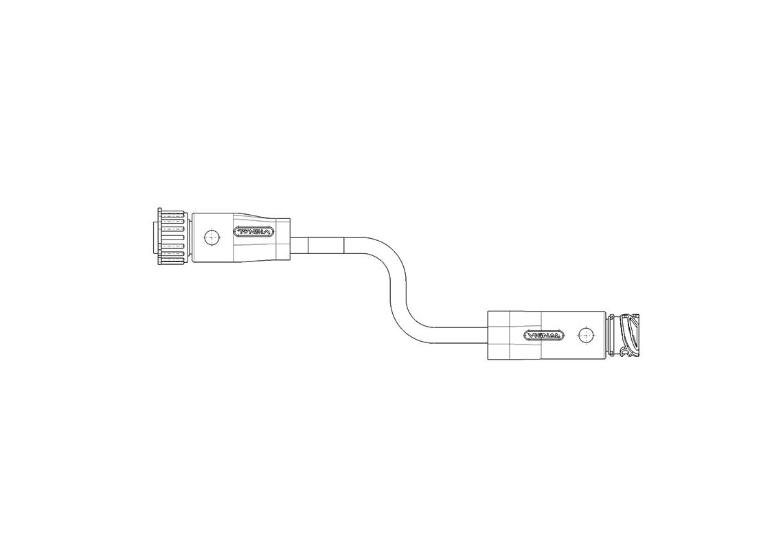 Extension lead AMP 1.5 - 7 pin 1000 mm